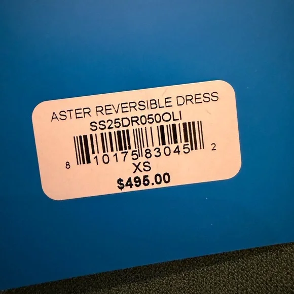 NWT PH5 Asymmetrical Green and White Aster Dress in Olive Garden XS - Picture 9 of 10